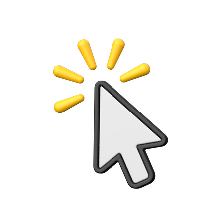 Der Auswahlklickcursor.  3D Icon