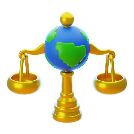 Ley internacional  3D Icon