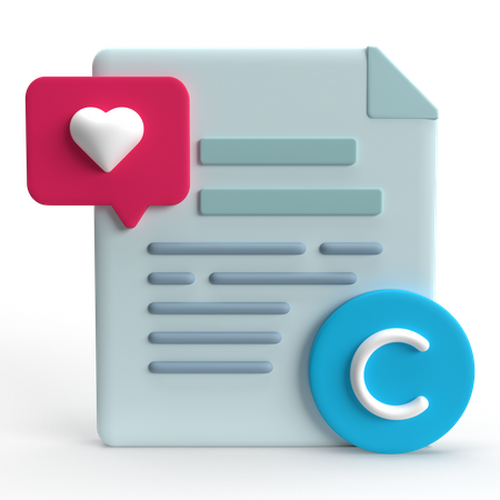 Derechos de autor  3D Icon