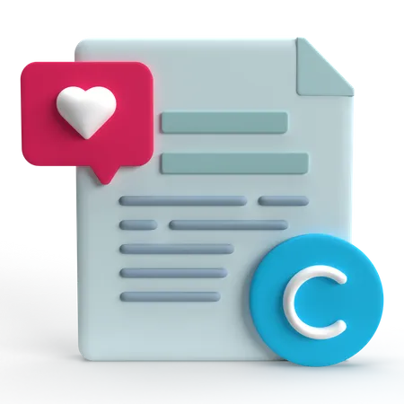 Derechos de autor  3D Icon