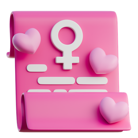 Desplazamiento de los derechos de las mujeres  3D Icon