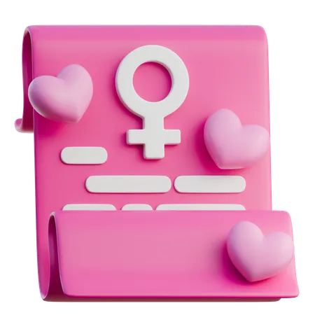 Desplazamiento de los derechos de las mujeres  3D Icon