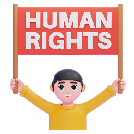 Derechos humanos  3D Icon