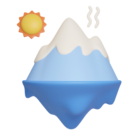 Derretendo iceberg  3D Icon