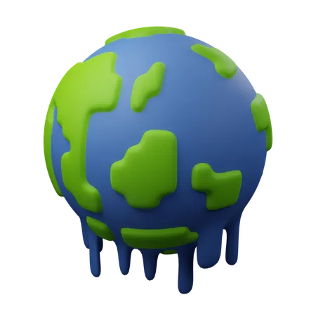 Derretimento da terra  3D Icon
