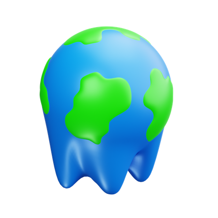 Derretimento da terra  3D Icon