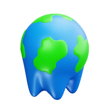 Derretimento da terra  3D Icon