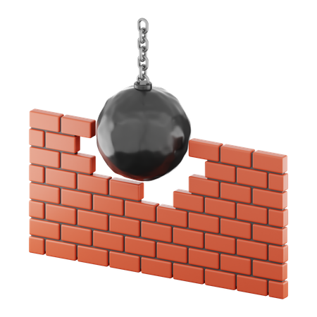 Derribar la pared  3D Icon