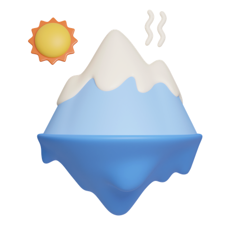 Iceberg derritiéndose  3D Icon