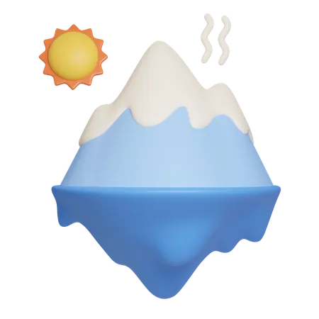 Iceberg derritiéndose  3D Icon