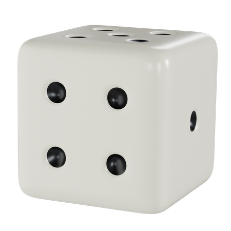 Dés cube blanc quatre  3D Icon