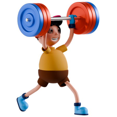 Desafio de levantamento de peso  3D Icon