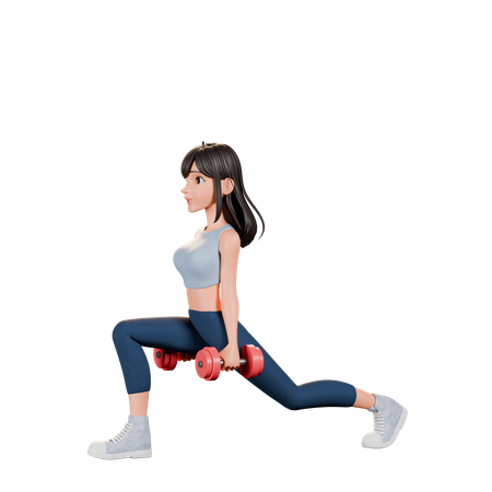 Desafio de levantamento de peso Motivação fitness  3D Illustration