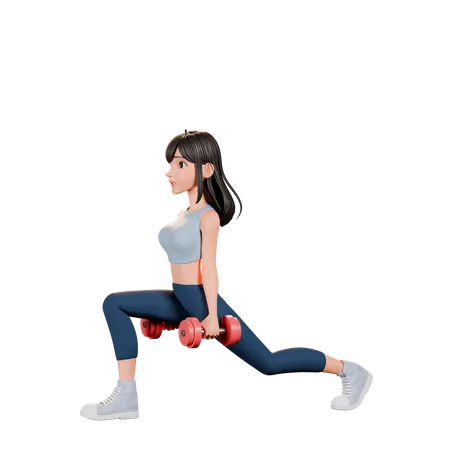 Desafio de levantamento de peso Motivação fitness  3D Illustration