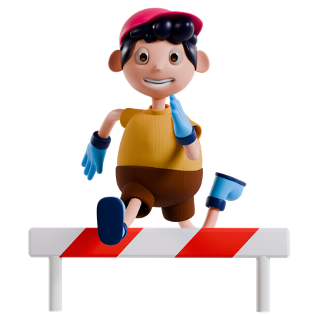 Desafio de obstáculos  3D Icon