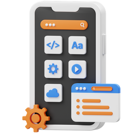 Desarrollo de aplicaciones web  3D Icon