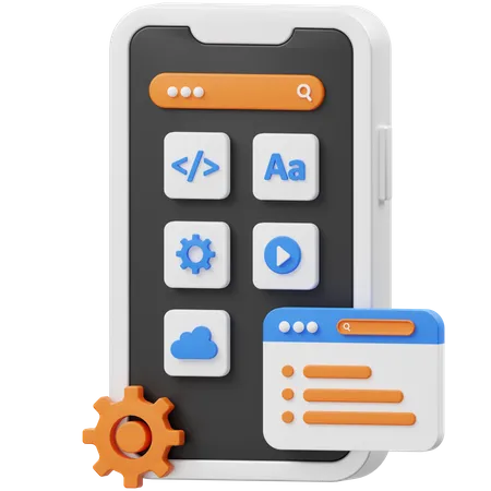 Desarrollo de aplicaciones web  3D Icon