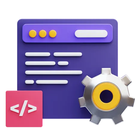 Desarrollo de software  3D Icon