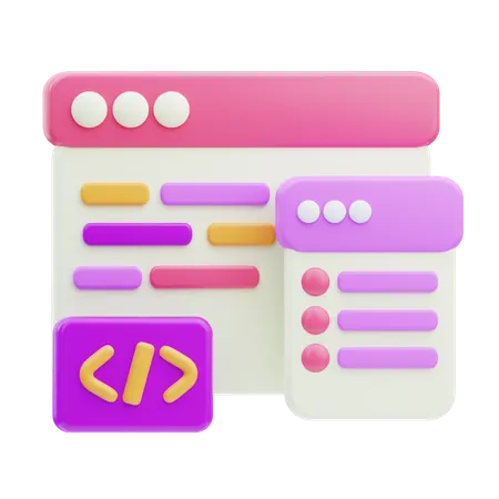 Desarrollo front-end  3D Icon