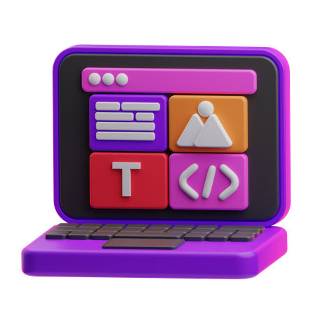 Desarrollo web  3D Icon