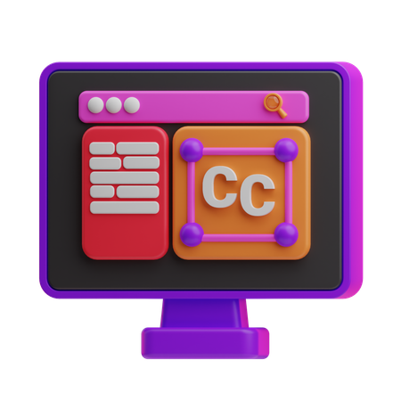 Desarrollo web  3D Icon