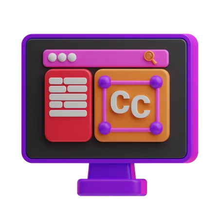 Desarrollo web  3D Icon