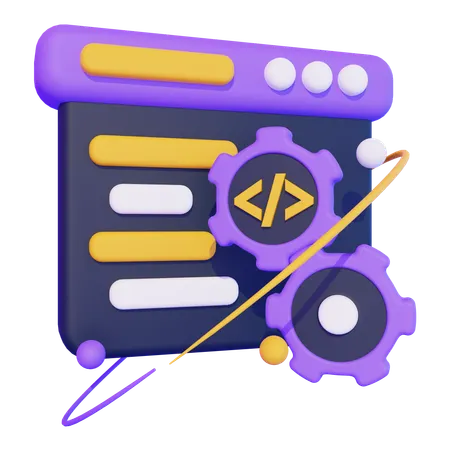 Desarrollo web  3D Icon