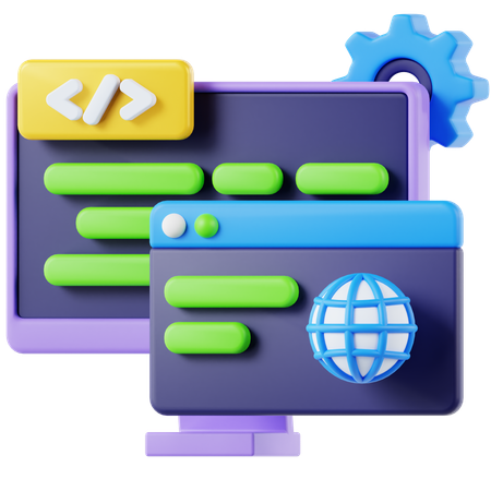 Desarrollo web  3D Icon