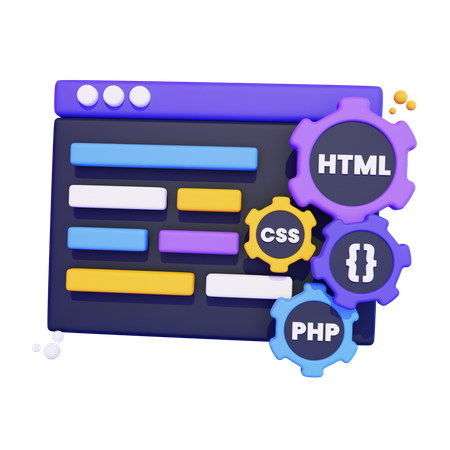 Desarrollo web  3D Icon