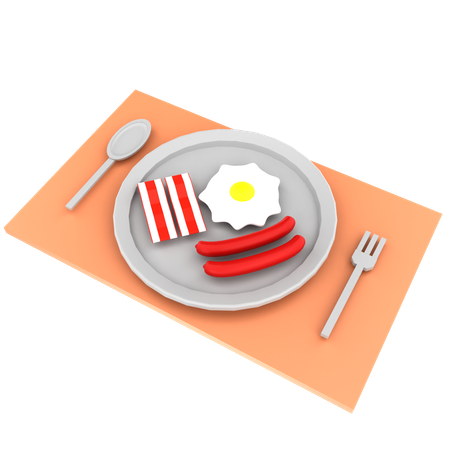 Desayuno  3D Icon