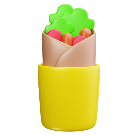 Burrito de desayuno  3D Icon