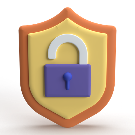 Desbloquear escudo  3D Icon