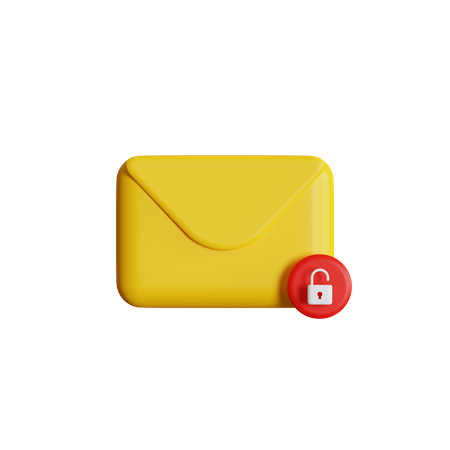 Desbloquear e-mail  3D Icon