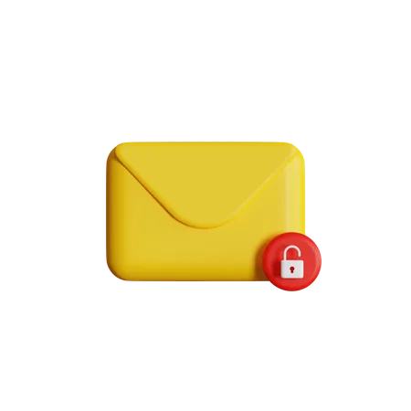 Desbloquear e-mail  3D Icon