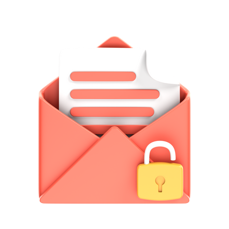 Desbloquear e-mail  3D Icon