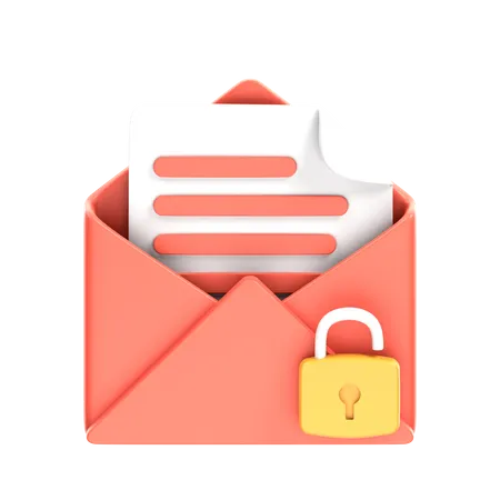 Desbloquear e-mail  3D Icon