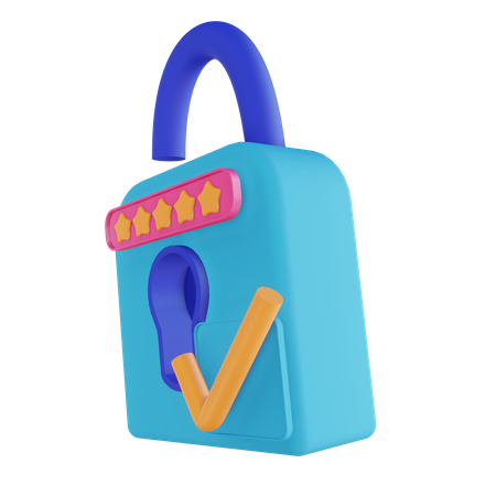Desbloqueio de senha  3D Icon