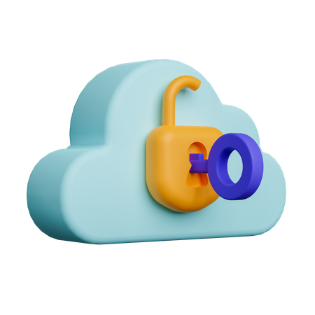 Desbloqueio na nuvem  3D Icon