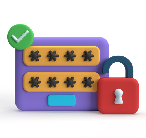 Desbloqueo de contraseña  3D Icon
