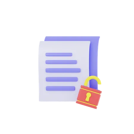 Desbloqueo de documentos  3D Icon