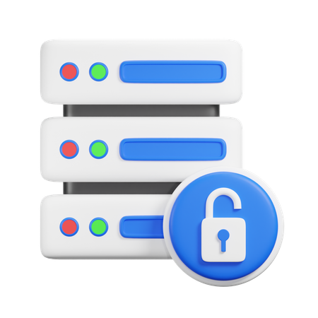 Desbloqueo del servidor  3D Icon