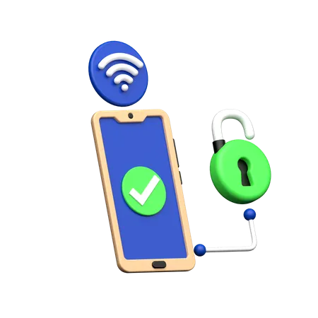 Desbloqueo móvil  3D Icon