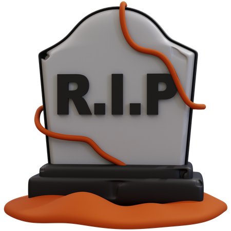 Descansa en paz, lápida de Halloween  3D Icon