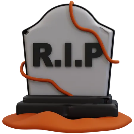 Descansa en paz, lápida de Halloween  3D Icon