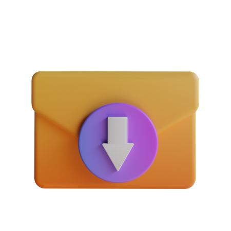 Descarga de correo  3D Icon