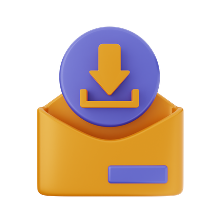 Descarga de correo  3D Icon