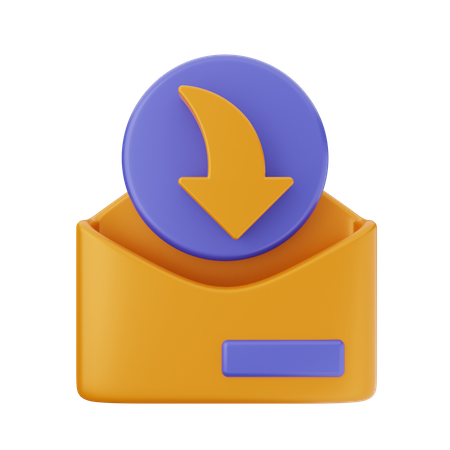 Descarga de correo  3D Icon