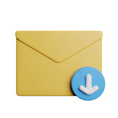 Descarga de correo  3D Icon