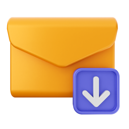 Descarga de correo electrónico  3D Icon