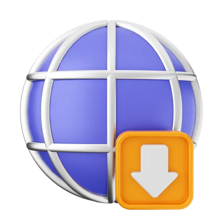 Descarga de Internet  3D Icon